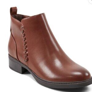 Easy Spirit Women's Lorand Brown Almond Toe Block Heel Casual Booties 10 M